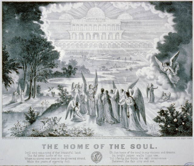 Photo:The home of the soul,c1876,Currier & Ives Photo,angels,religious