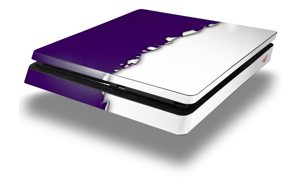 Skin for PS4 Slim Ripped Colors Purple White Playstation 4 Console