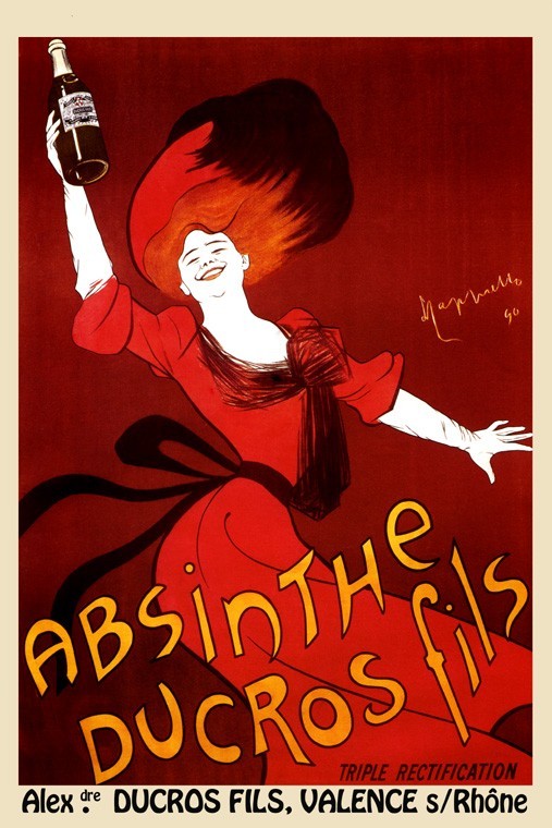 Fashion Lady Absinthe Ducros Fils by Cappiello Vintage Poster Repro FREE S/H-image