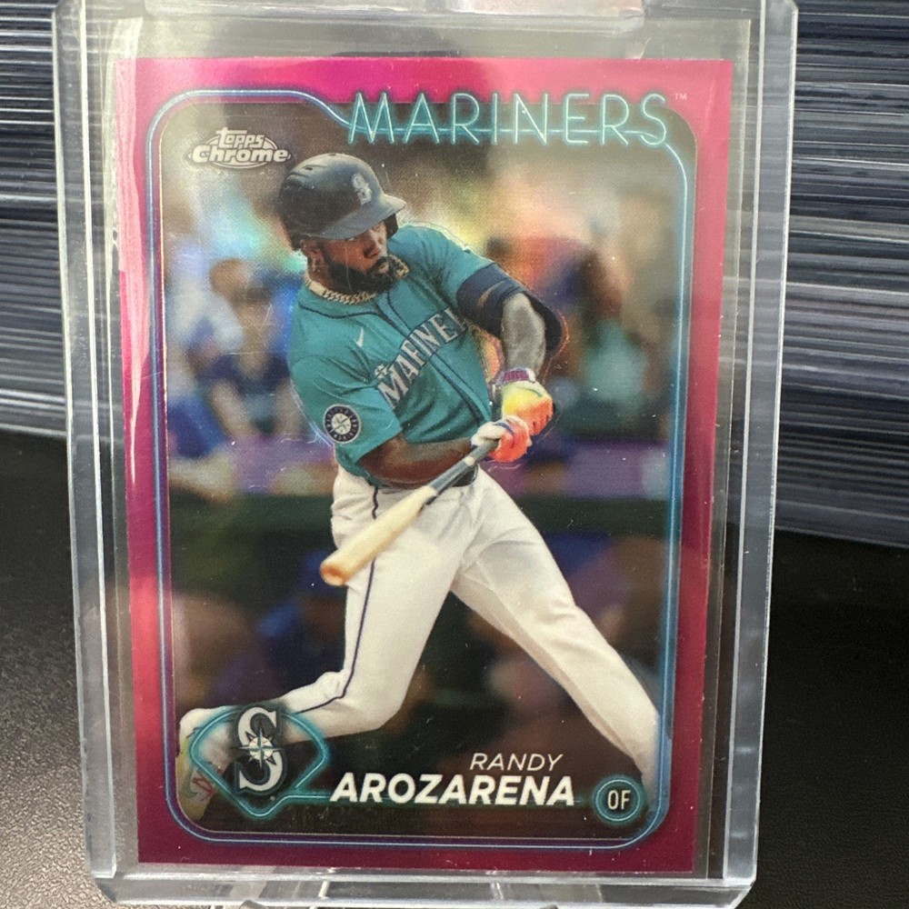 2024 Topps Chrome Update Randy Arozarena Fuschia Refractor /399 Mariners 🔥