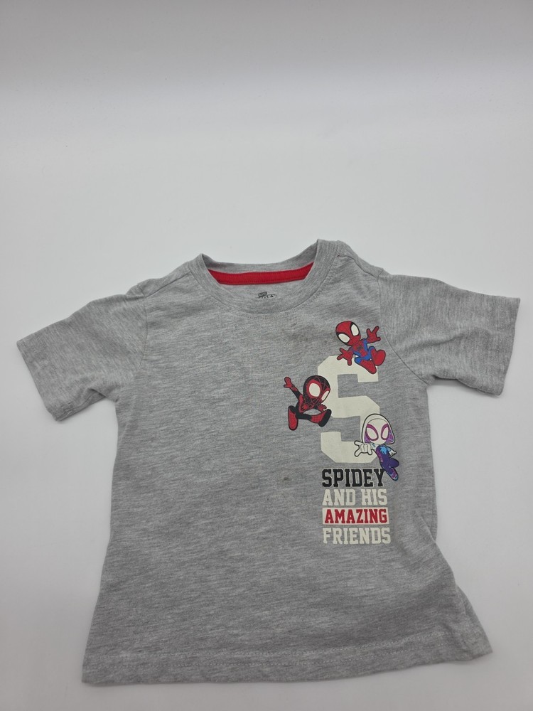 Marvel Spiderman T-shirt Toddler Boys 24M Gray Graphic ..#40264
