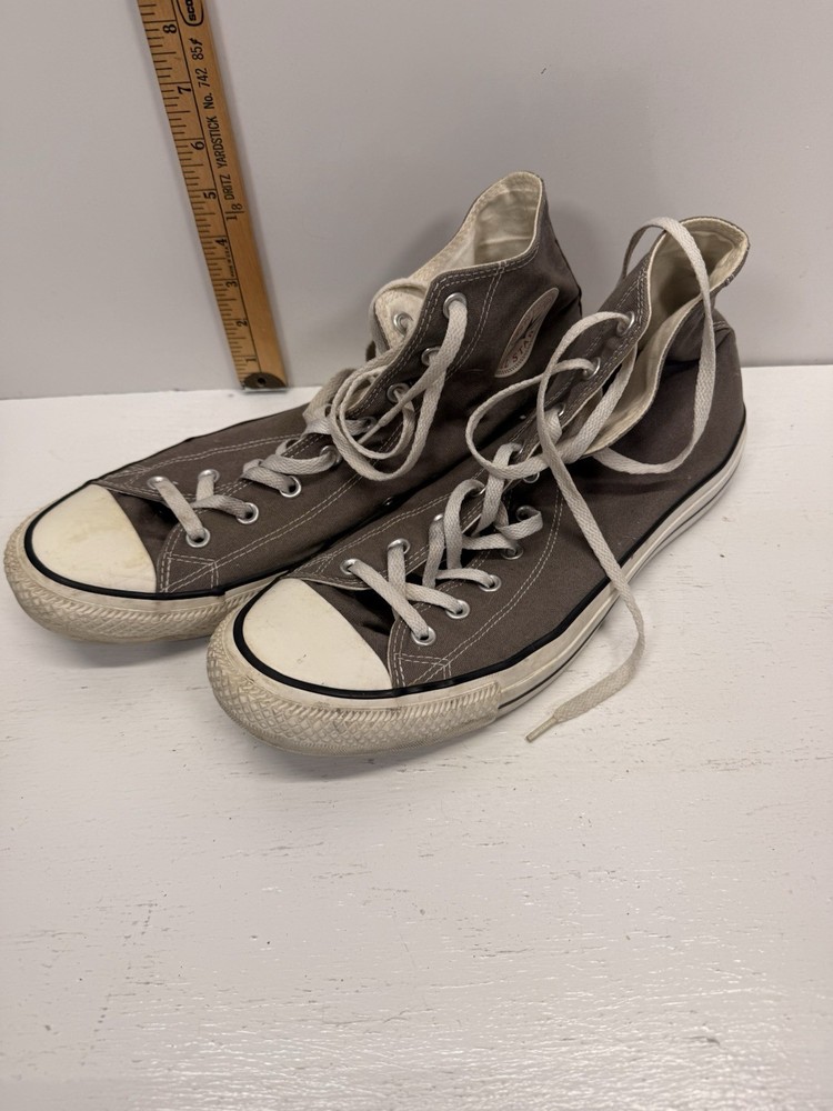 Converse Chuck Taylor All Star Hi Gray Canvas Mens 13 Charcoal