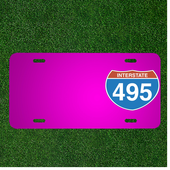 Create Your Custom Personalized Car License Plate Add Names to Interstate 495 I-495 Design