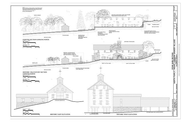 Mount Lebanon Shaker Village New Lebanon NY 1900s Stone Barn Sections