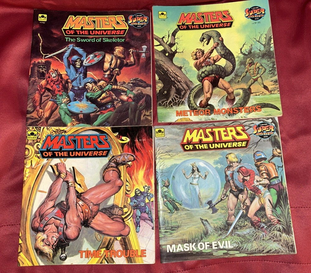 Masters of the Universe – 1983-1985 VTG Golden Super Adventure Books Lot of 4