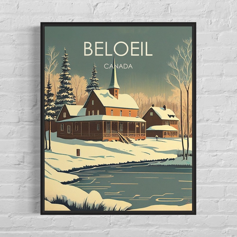 Beloeil Canada Retro Art Print Beloeil Wall Art Illustration Beloeil Vintage