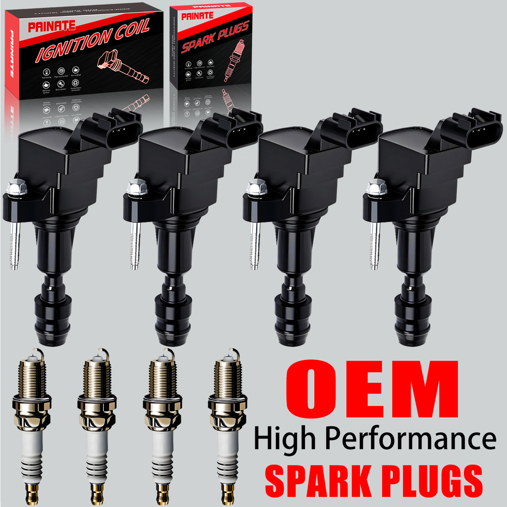 4X Brand OEM Ignition Coil & 4 Iridium Spark Plug For Chevy Buick GMC 2.4L UF491