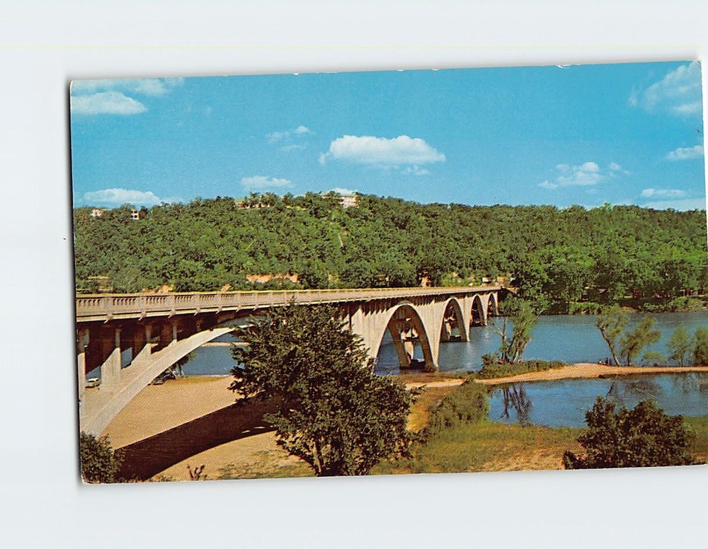 Postcard Scenic US Highway 65 Bridge Lake Taneycomo Branson Missouri USA