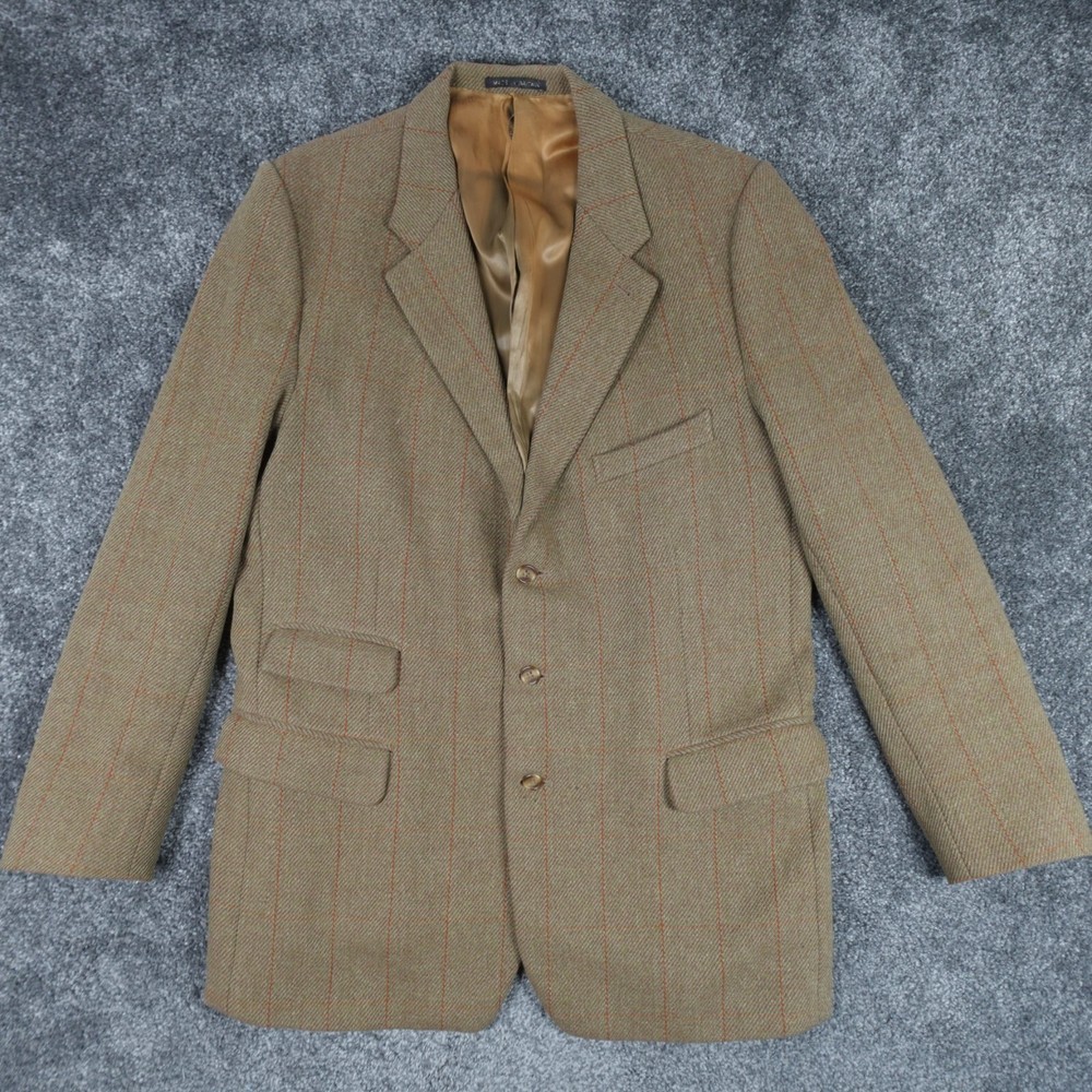 VINTAGE William Evans Jacket Hunting Blazer Overcoat 46 Wool Heavy Shooting