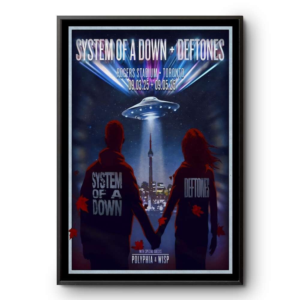 System Of A Down & Deftones Toronto Rogers Stadium 2025 Poster - Poster No Frame