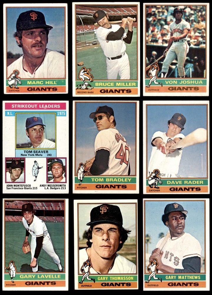 1976 Topps Giants Near Team Set w/Traded 3.5 - VG+ 5188510 (24 / 29 cards)
