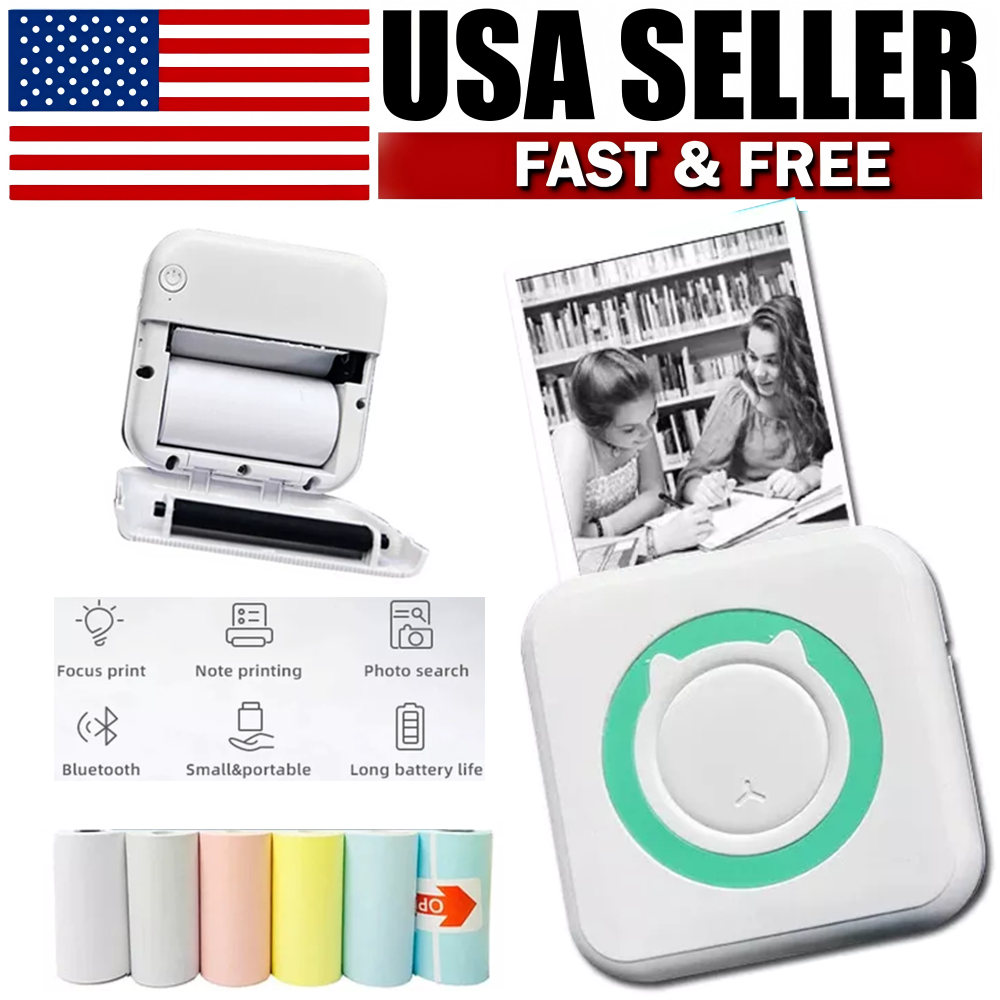 Bluetooth Photo Printer Compact Pocket-Sized Mini Thermal Printer