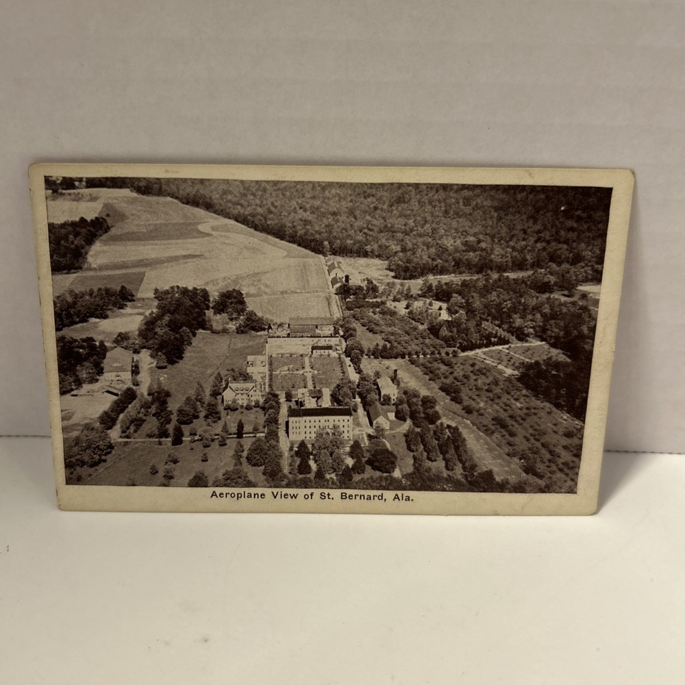 Vintage Postcard Aeroplane View Of St Bernard Ala Cullman Alabama