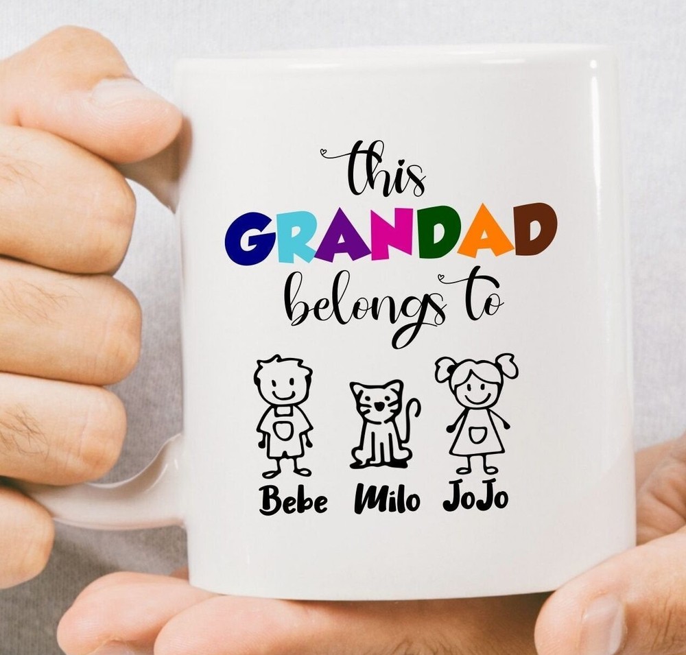 Custom Coffee Mug This Grandad Belongs To Birthday Mug Gift Grandad Fathers Day