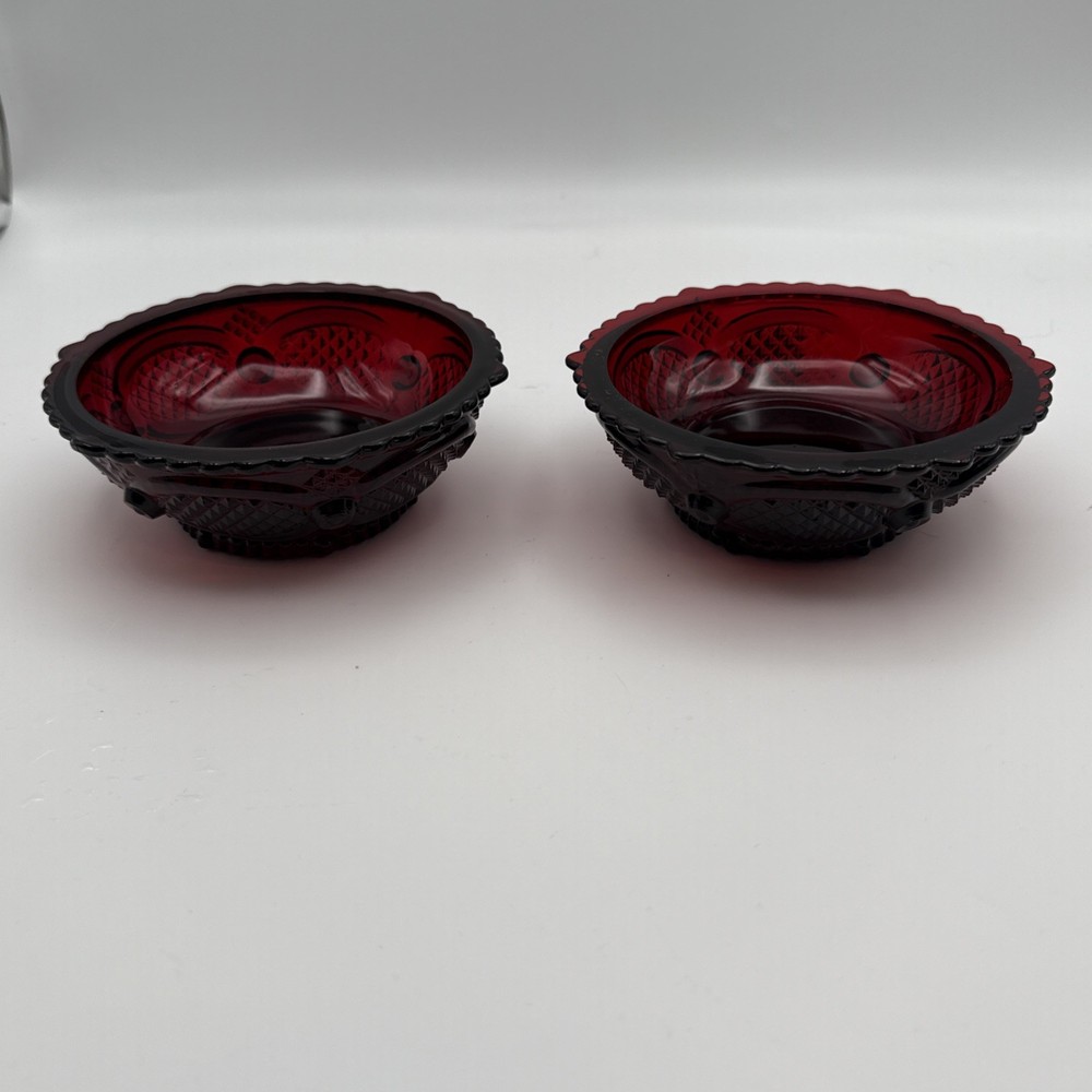 Set Of 2 Ruby Red Glass 5
