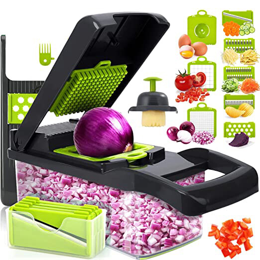 14-In-1 Vegetable Fruit Chopper Cutter Food Onion Veggie Dicer Slicer Kitchen