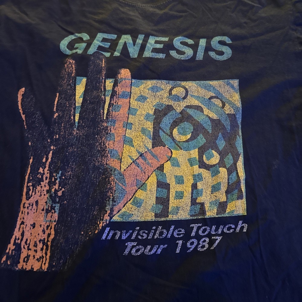 Genesis 1987 Vintage Invisible Touch Tour Concert Shirt Size  X-Large Rare