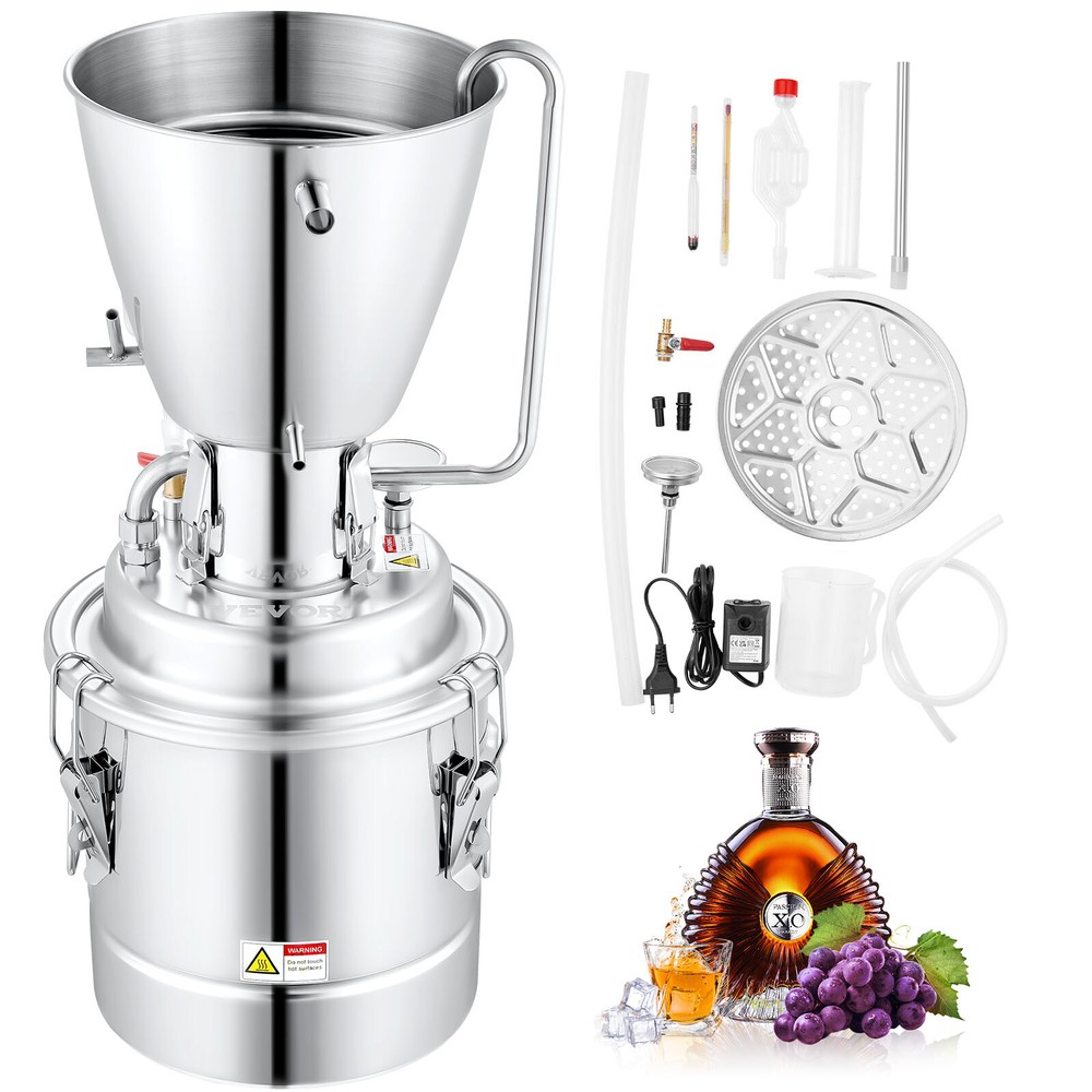 VEVOR 13Gal Alcohol Water Distiller Home Brewing Equipment Moonshinestill 50L