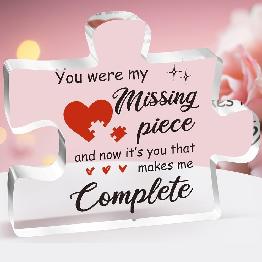 Valentines Day Gift for Her Him Puzzle Acrylic Plaque Anniversary Wife Girlfrien