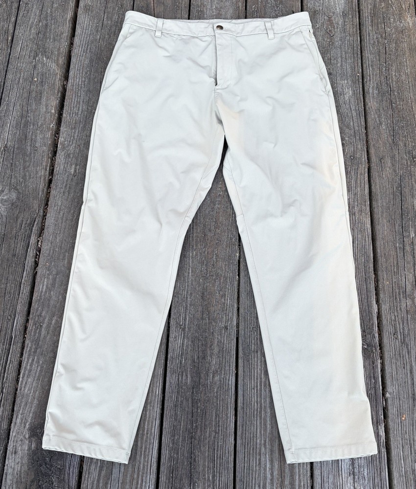 Lululemon Commission Pants Men's 36 Beige Classic Pockets Casual LM5AEXS Golf