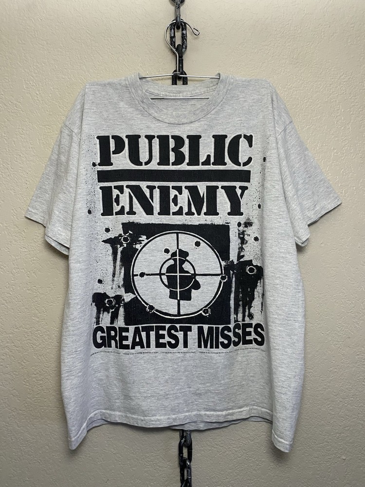 Vintage 1992 Public Enemy Greatest Misses Album T-Shirt Size L/XL