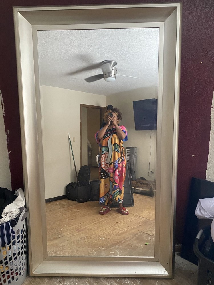 6ft by 4ft white gold brushed tall mirror