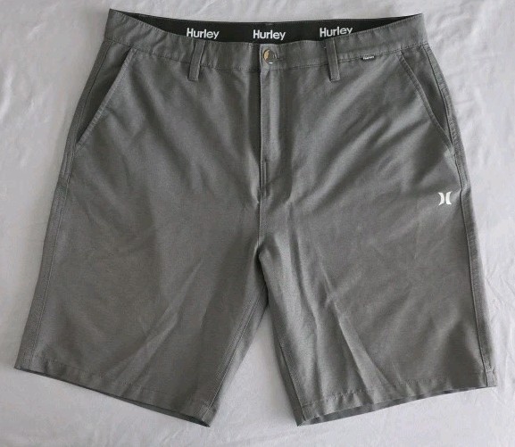 Men's Hurley Stretch Comfort Waist Hybrid Walkshort Grey Size 36