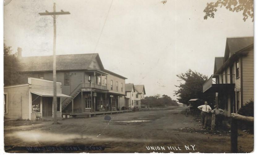 Union Hill New York Main St. 1918 Mailed to Pellett from Webster NY nr Rochester