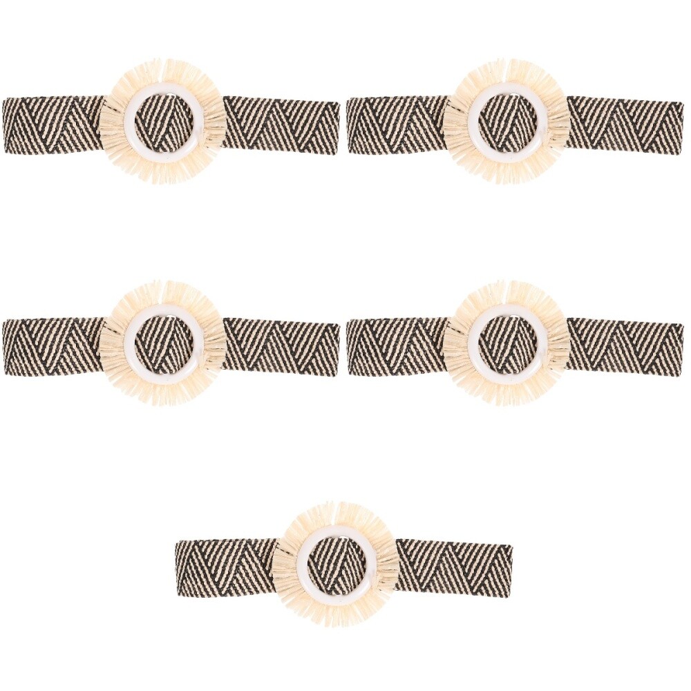5pcs Stretch Waist Belt for Women Woven Decorative Dress Casual Style