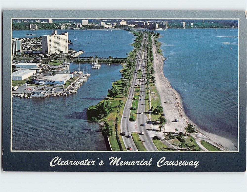 Postcard Clearwaters Memorial Causeway Clearwater Florida USA