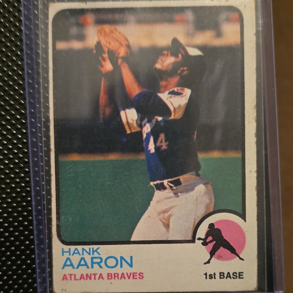 1973 Topps Base Set Hank Aaron Atlanta Braves Baseball Card #100