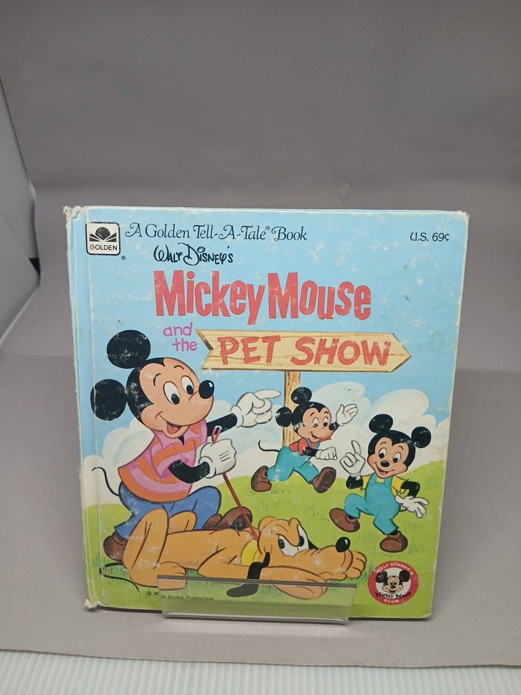 Walt Disney's Mickey Mouse And The Pet Show A Golden Tell A Tale Book Vintage