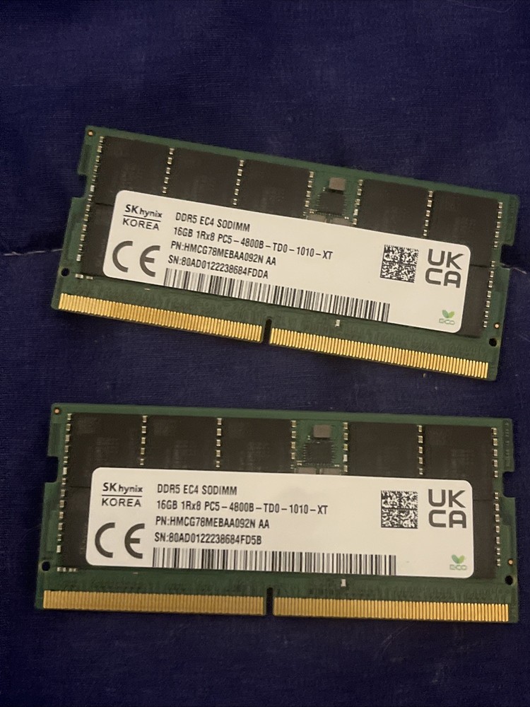 SK Hynix DDR5 32GB 2Rx8 PC5-4800B Laptop RAM