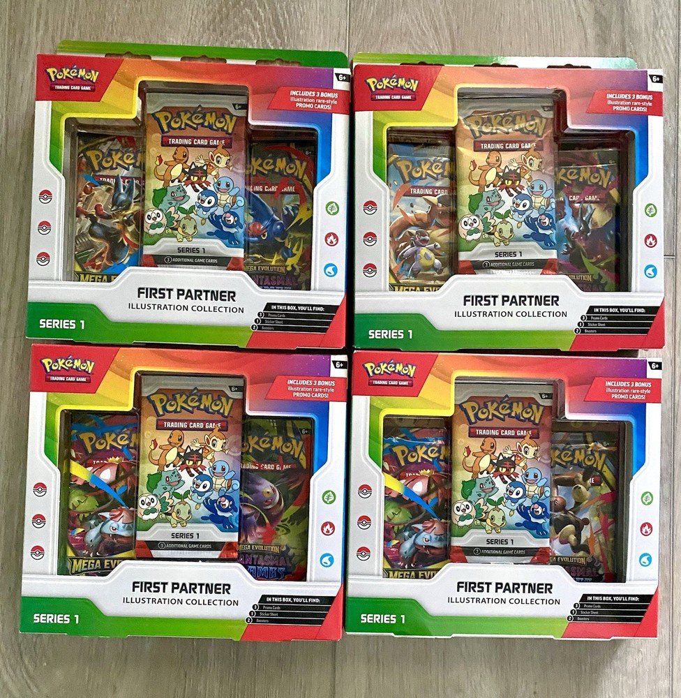 Pokémon TCG First Partner Illustration Collection Series 1 [lot of 4] ✅