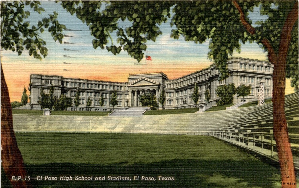 El Paso High School, El Paso, Texas, Hi Veseling, El Pasotope, El Paso Postcard