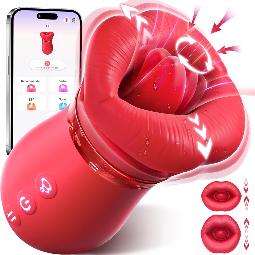 Rechargeable Personal Massager Tongue with 10 Quiet Vibration Modes Cordless