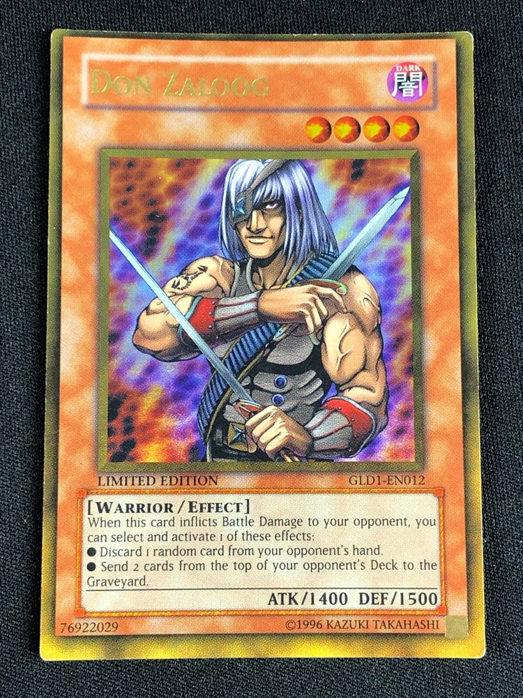 Yugioh Gold Rare Don Zaloog GLD1-EN012 Light Play Condition  