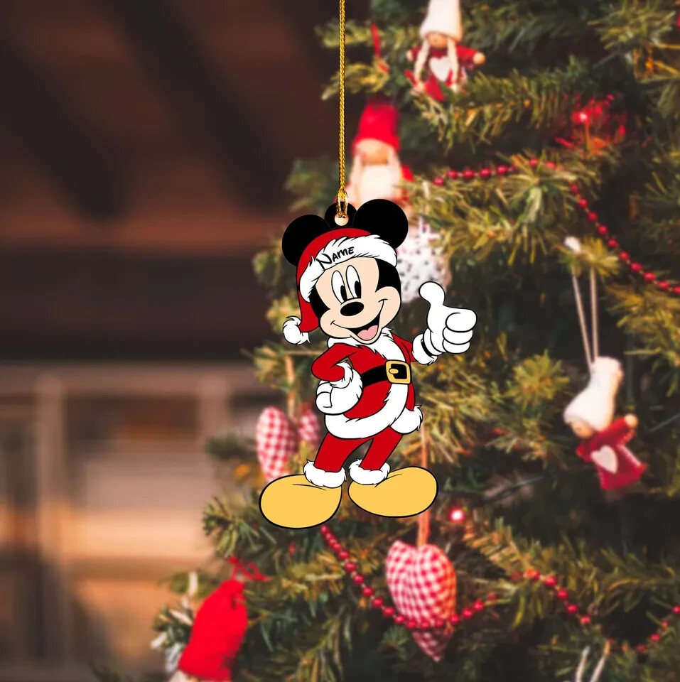 Personalized Mickey Mouse Christmas Ornament, Disney Ornament