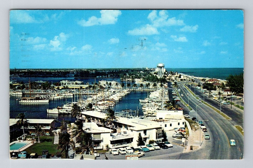 Ft Lauderdale FL-Florida, Bahia Mar Yacht Basin, c1961 Vintage Postcard