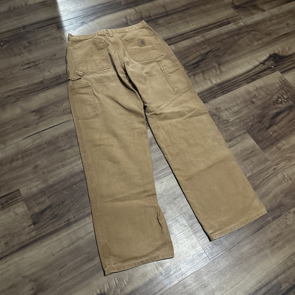 vintage carhartt tan relaxed baggy fit cargo pants size 30 x 32