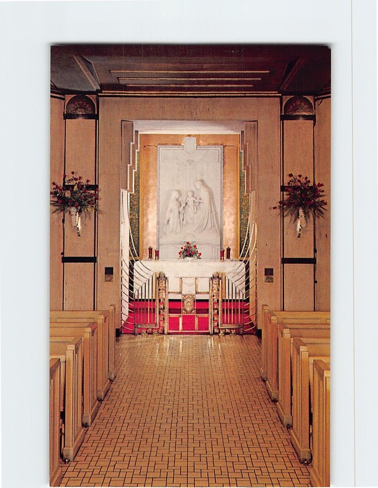 Postcard Saint Therese Chapel Shrine Of Little Flower Church Royal Oak Michigan