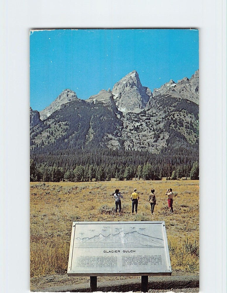 Postcard Glacier Gulch Grand Teton National Park Wyoming USA