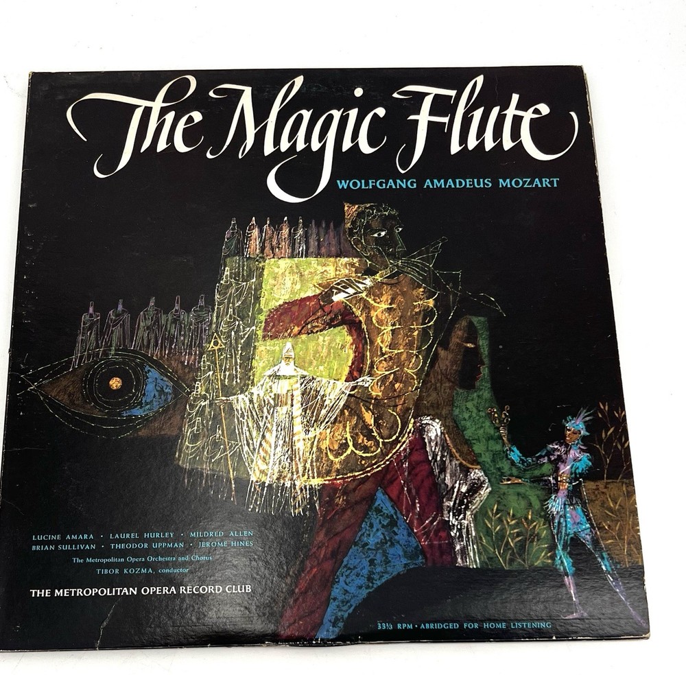 Mozart The Magic Flute Vinyl 2 LP Metropolitan Opera Record Club MO823 33rpm 12”