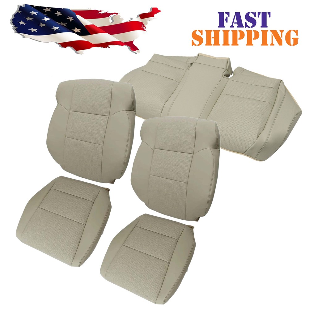 Front Bottom / Top / Rear Bottom Leather Seat Cover For 2009-2014 Acura TSX Tan