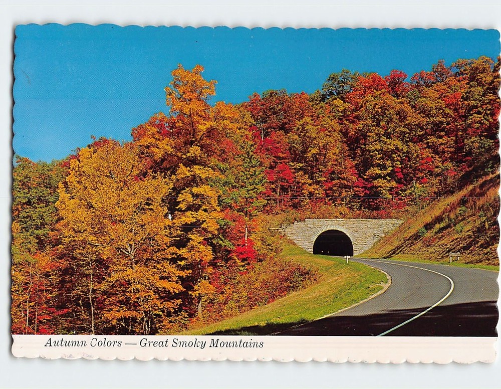 Postcard Tunnel on Great Smoky Mountains National Park North Carolina USA