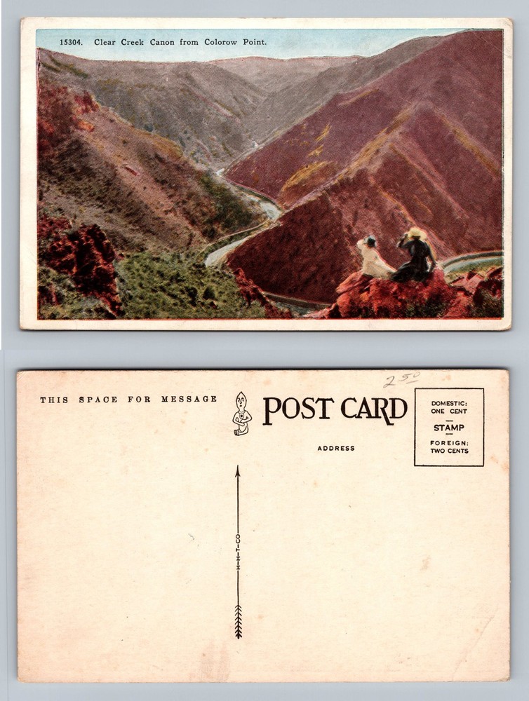 Golden, CO-Colorado, Clear Creek Canon from Colorow Point View Vintage Postcard