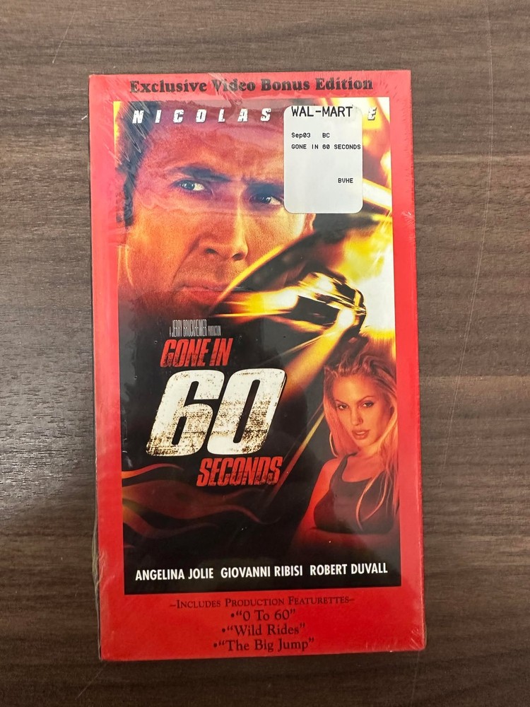 Gone In 60 Seconds On VHS Brand New