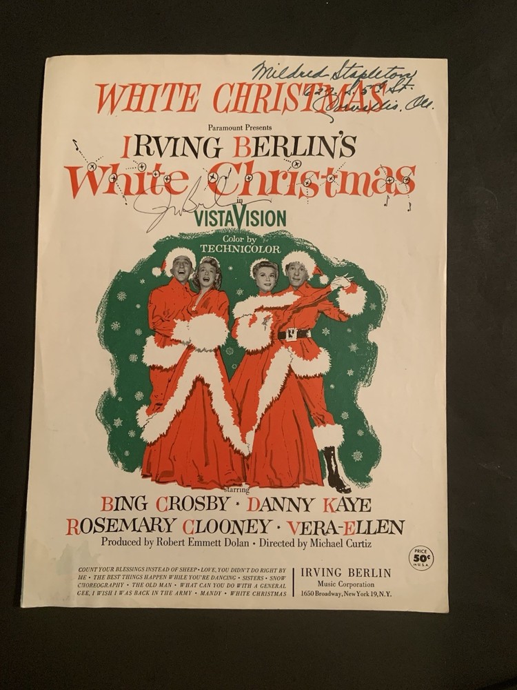 Irving Berlin signed sheet music