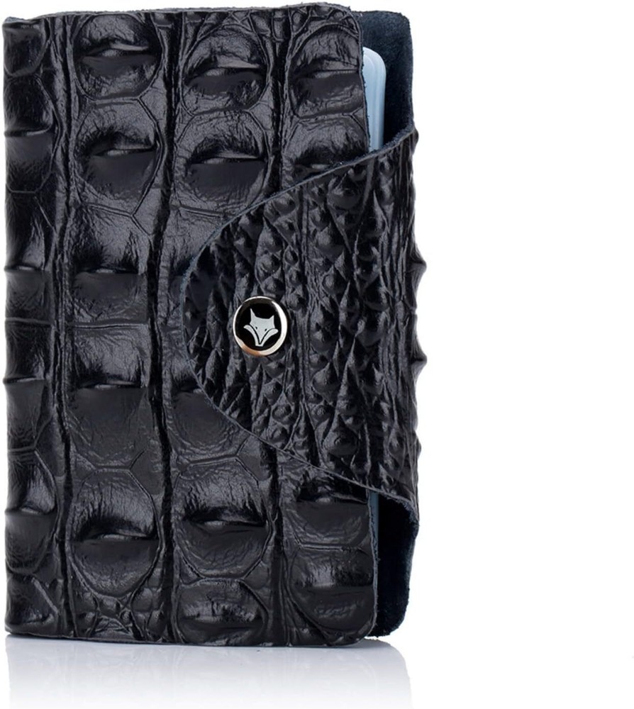 Temvue Leather Credit Card Holder With 26 Card Slots Stylish Leather Credit Card