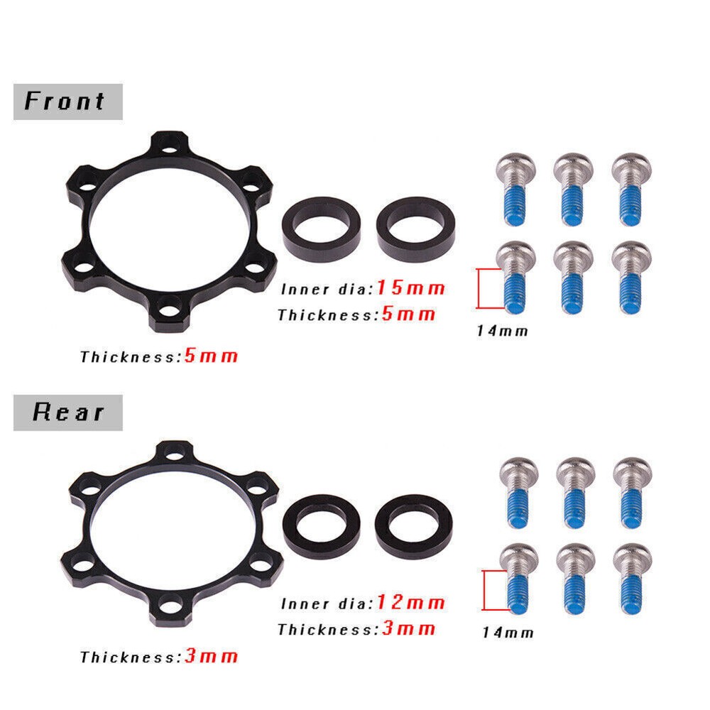 Front Rear Hub Adapter Boost Fork Conversion Set Thru Axle 15mm x100mm to 110mm